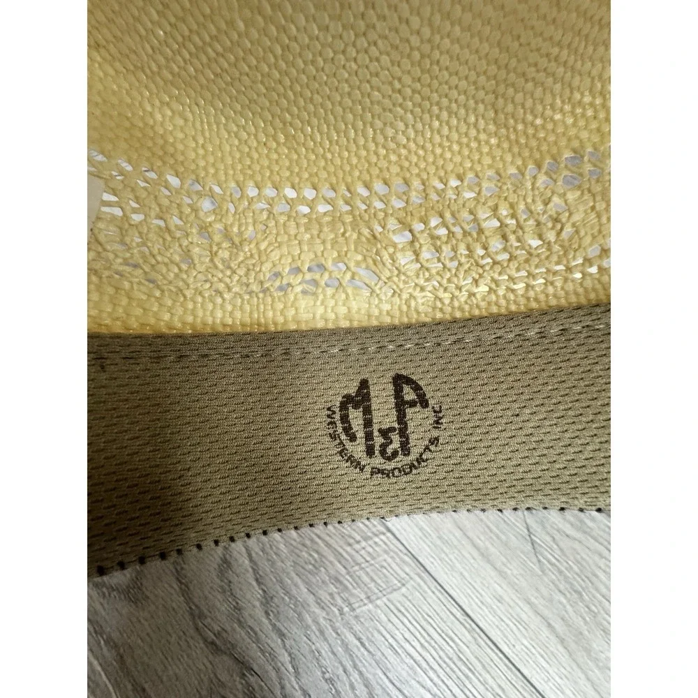 Twister White Straw Western Cowboy Hat 6 7/8 Bangora Made In Mexico
